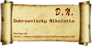 Dobrovolszky Nikoletta névjegykártya